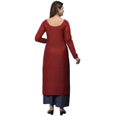 Maquien Maroon Rayon Straight Kurti - 4XL