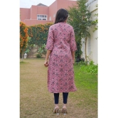 Vbuyz Rayon Printed Straight Womens Kurti - Pink ( Pack of 1 ) - None