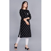 Smien - Black Rayon Women's Straight Kurti ( Pack of 1 ) - None