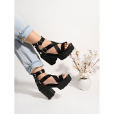 Shoetopia - Black Women''s Sandal Heels - None