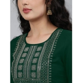 JASH CREATION - Green Rayon Womens Straight Kurti ( Pack of 1 ) - None