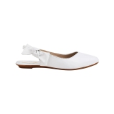 Shoetopia White Womens Casual Ballerinas - None