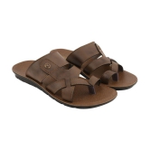 Stanfield - Coffee Mens Leather Slipper - None