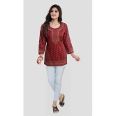 Meher Impex - Maroon Crepe Womens Tunic ( Pack of 1 ) - None