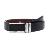 Zacharias - Black Leather Men's Reversible Belt ( Pack of 1 ) - None