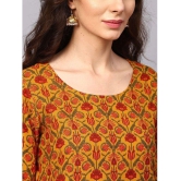 Antaran Cotton Printed Kurti With Palazzo Women''s Stitched Salwar Suit - Yellow ( Pack of 1 ) - None