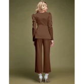 Selvia Brown Dyed Pant Top Set - None