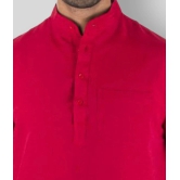 DESHBANDHU DBK - Red Cotton Mens Regular Kurta ( Pack of 1 ) - None