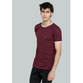 LEEBONEE - Wine Cotton Blend Regular Fit Men's T-Shirt ( Pack of 1 ) - L, Wine