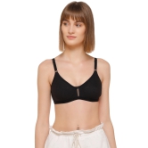 Sona WomenS M1020 Black Non Padded Soft Fabric Everyday T-Shirt Bra-40 / B / Black