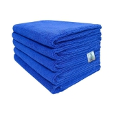 SOFTSPUN Microfiber Cloth - 5 pcs - 40x60 cms - 340 GSM Blue - Thick Lint & Streak-Free Multipurpose Cloths - Automotive Microfibre Towels for Car Bike Cleaning Polishing Washing & Detailing