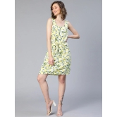 Oxolloxo Tropical Print Fit & Flare Dress