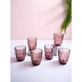 Wine-Colored Glass Tumbler Set of 6