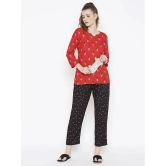 Smarty Pants - Red Cotton Womens Nightwear Nightsuit Sets ( Pack of 1 ) - None