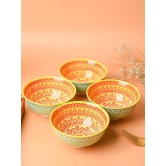 Floral Bowl Set Of 4 (280Ml)