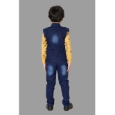 DKGF Fashion - Mustard Cotton Blend Boys Shirt & Jeans ( Pack of 1 ) - None