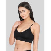 ILRASO - Black Cotton Blend Removable Padding Women's Sports Bra ( Pack of 1 ) - None