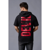 Red Devil Printed Hooded Oversized T-Shirt for Men 5XL