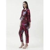 Pannkh Womens Floral Digital Printed Loungewear Shirt With Pant Set - None