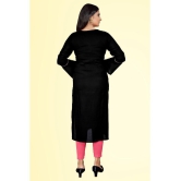 HAYA - Black Rayon Women''s Straight Kurti ( Pack of 1 ) - None