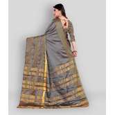 ofline selection - Grey Silk Blend Saree With Blouse Piece ( Pack of 1 ) - Grey