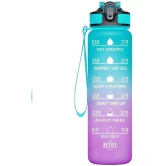 Motivational Fitness Sports Leak proof Water Bottle with Time Marker - Multicolour Water Bottle ( Pack of 1 ) - Multicolour