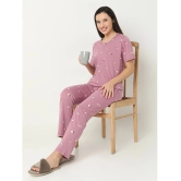 Smarty Pants Pink Cotton Womens Nightwear Nightsuit Sets ( Pack of 1 ) - None