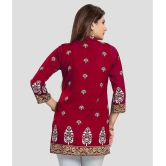 Meher Impex - Red Crepe Women''s Tunic ( Pack of 1 ) - None