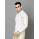 Kalyan Silks Cotton Shirt with White With Kakhi Srtips by JustmyType