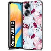 Fashionury Multicolor Printed Back Cover Silicon Compatible For Oppo A58 4G ( Pack of 1 )