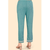 Glomee - Sea Green Cotton Straight Women's Casual Pants ( Pack of 1 ) - None