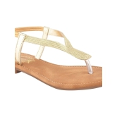 Shoetopia Gold Womens Flats - None