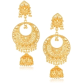 VIVASTRI Golden Jhumki Earrings ( Pack of 1 ) - Golden