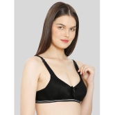 ILRASO - Black Cotton Blend Lightly Padded Women's Plunge Bra ( Pack of 1 ) - None