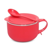 Jaypee Plus RIBTOK Soup Bowl Plastic Soup Bowl 900 mL ( Set of 1 ) - Red