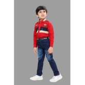 DKGF Fashion - Red Cotton Blend Boys Shirt & Jeans ( Pack of 1 ) - None