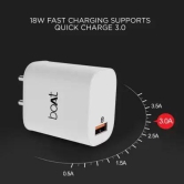 boAt 18w WCD QC3.0 Fast Charger Adaptor with Type C Cable | Fast Charger with Quick Charge 3.0, Smart IC protection, Spark protection