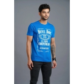 Devil Doc Printed Royal Blue T-Shirt for Men XL