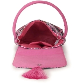 Anekaant - Pink Cotton Sling Bag - Pink