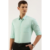 Men Green Regular Fit Formal Full Sleeves Formal Shirt