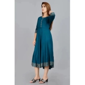 Smien - Olive Rayon Womens Anarkali Kurti ( Pack of 1 ) - None