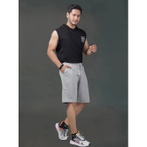 Septem Medium Grey Cotton Blend Mens Gym Shorts ( Pack of 2 ) - None