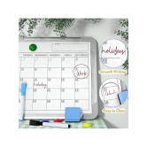 Eclet Non Magnetic 2 x 2 feet Double Sided White Board and ChalkBoard Combo with 1 Marker and 1 Duster | Ideal Use for Home, Office, with Sliding Hanging Clips, Robust Aluminum Frame.