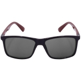 Hrinkar Grey Rectangular Cooling Glass Black, Brown Frame Best Sunglasses for Men & Women - HRS-BT-05-BK-BWN-BK