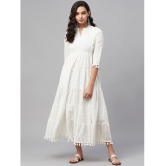 AMIRA'S INDIAN ETHNICWEAR - White Cotton Women's Fit & Flare Dress ( Pack of 1 ) - None