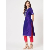 Pannkh Womens Festive Embroidered Kurta With Constrasting Pants - None