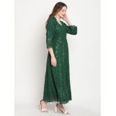 Queenley - Green Cotton Women's Flared Kurti - None