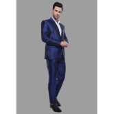 DKGF Fashion - Blue Polyester Regular Fit Mens 2 Piece Suit ( Pack of 1 ) - None