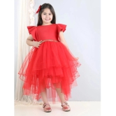 Toy Balloon Kids Red Net Girls Asymmetric Dress ( Pack of 1 ) - None