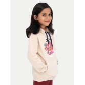 Girls Beige Printed Sweat Hoodie - None